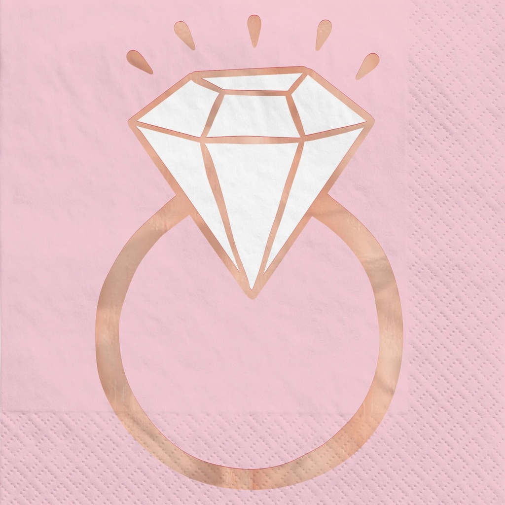 Blush Wedding  Luncheon Napkins - Hot-Stamped