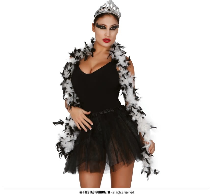 Boa With Black & White Feather, 1.80 M (