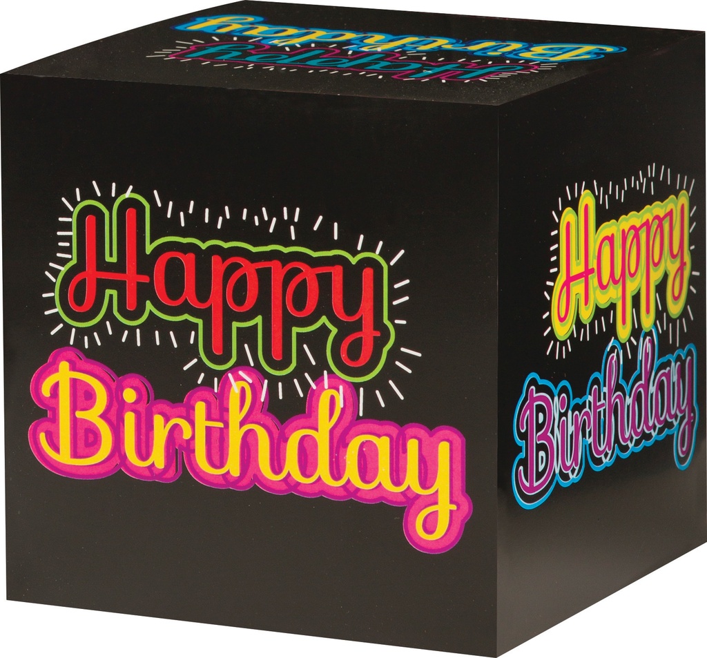 Box-4.5x4.5x4.5 inch Be Bold Birthday
