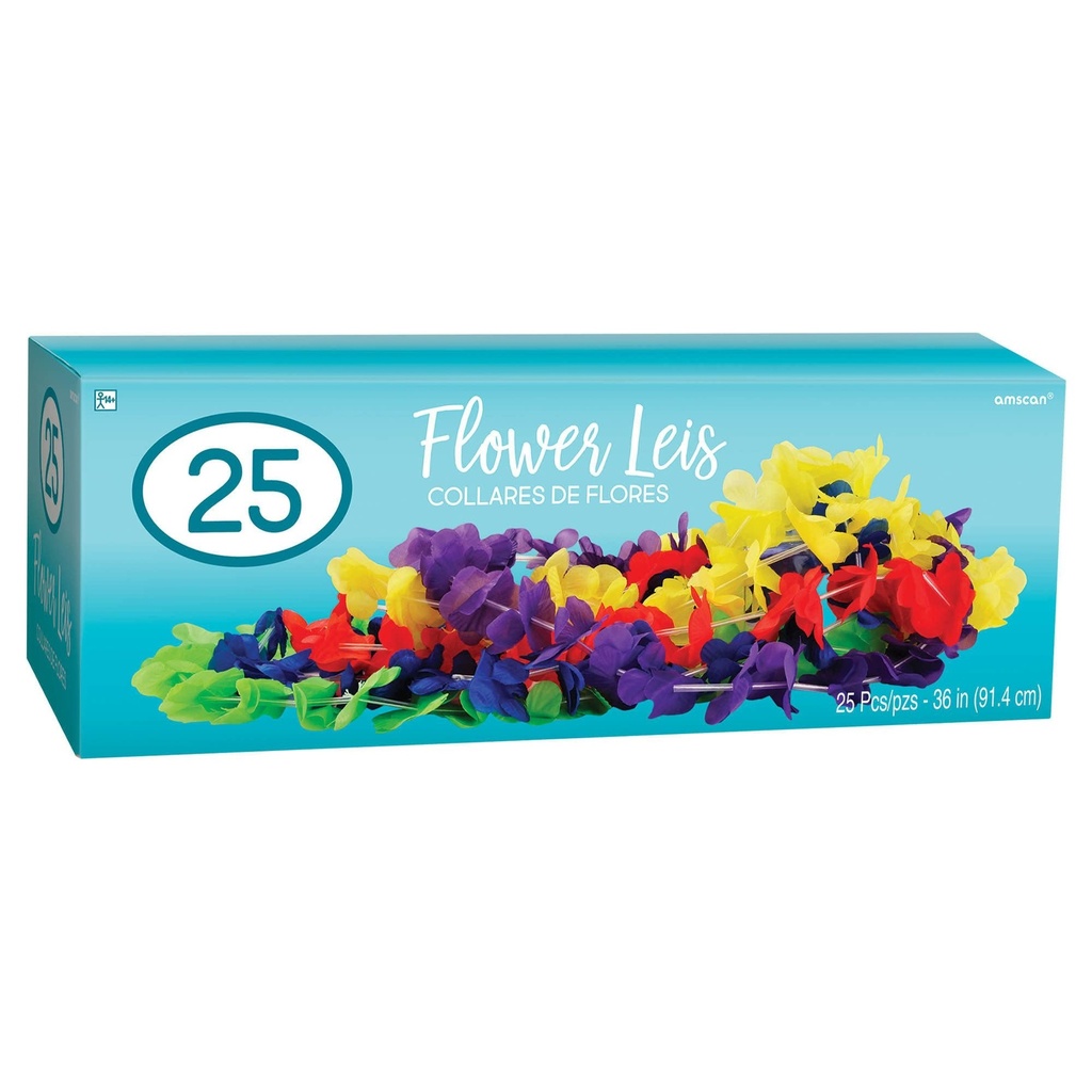 Boxed Multi-Colored Fabric Leis Hawaiian/Tropical
