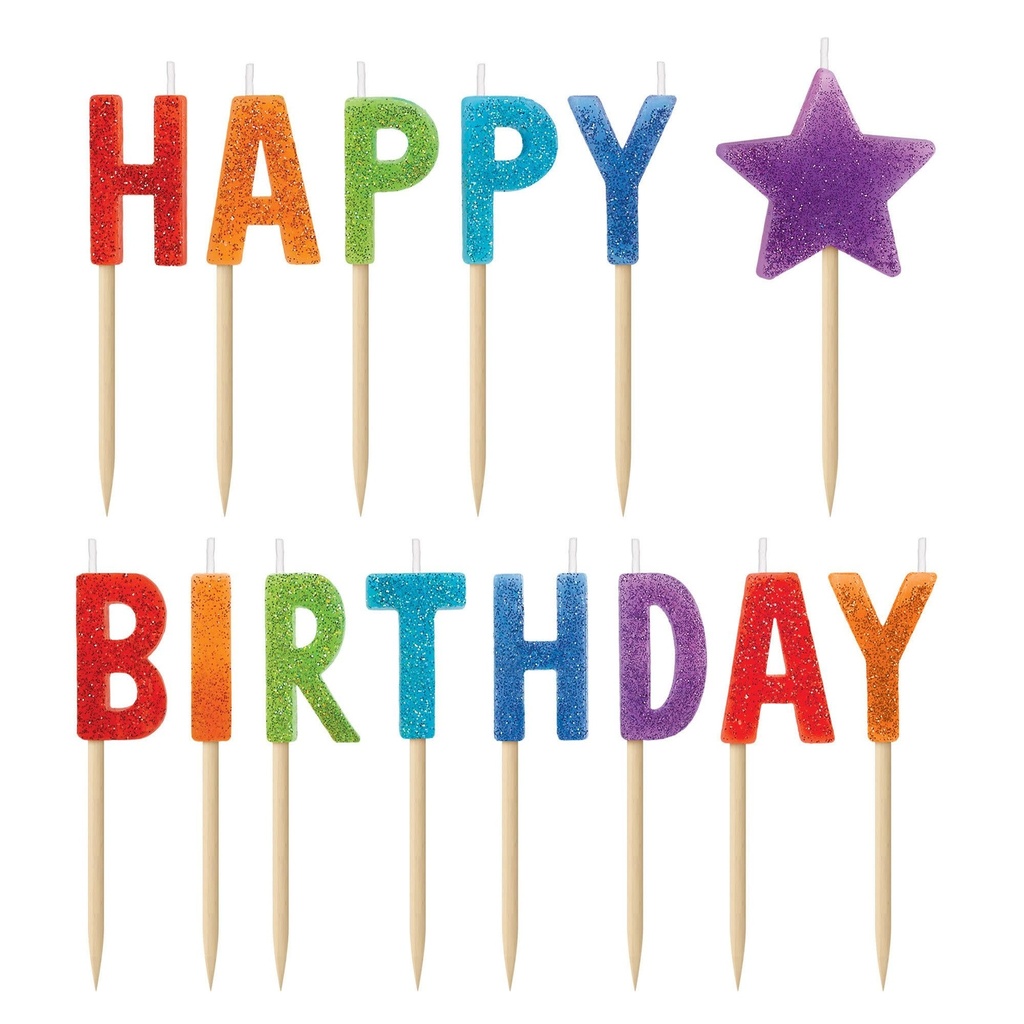 Bright Birthday Pick Candles