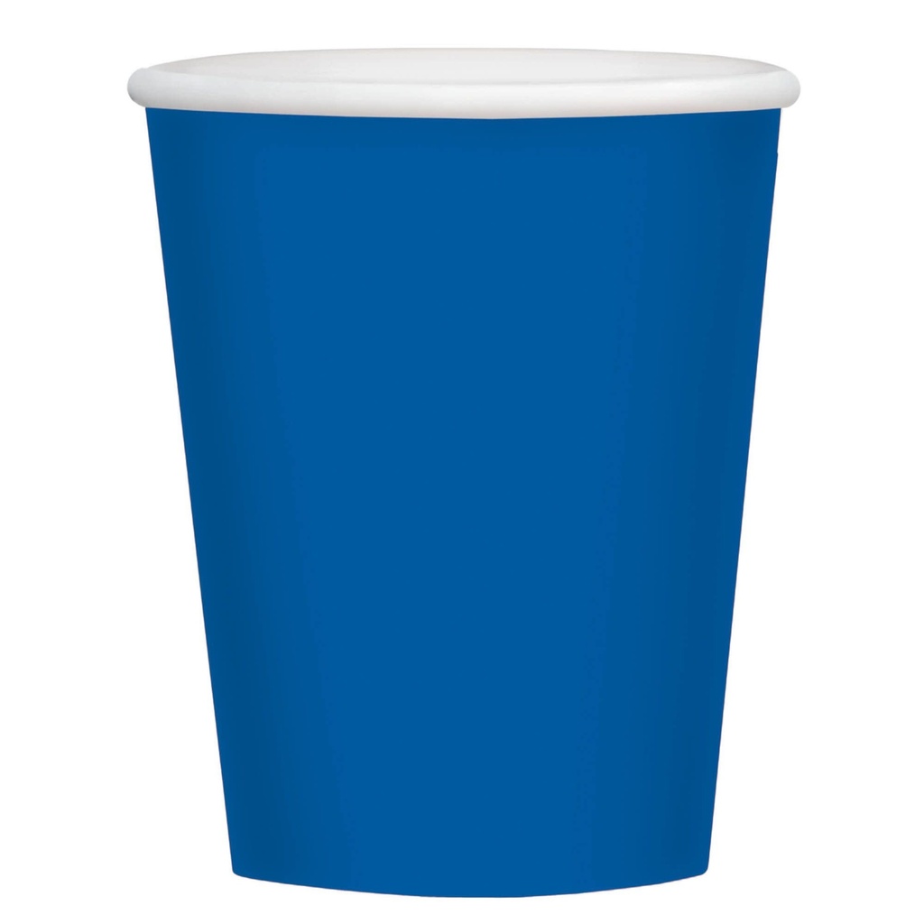 Bright Royal Blue Value Paper Cups, 9oz.