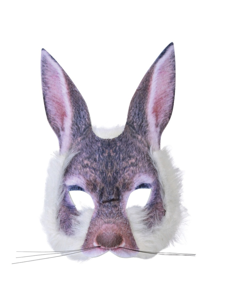 Bunny Face Mask Realistic Fur