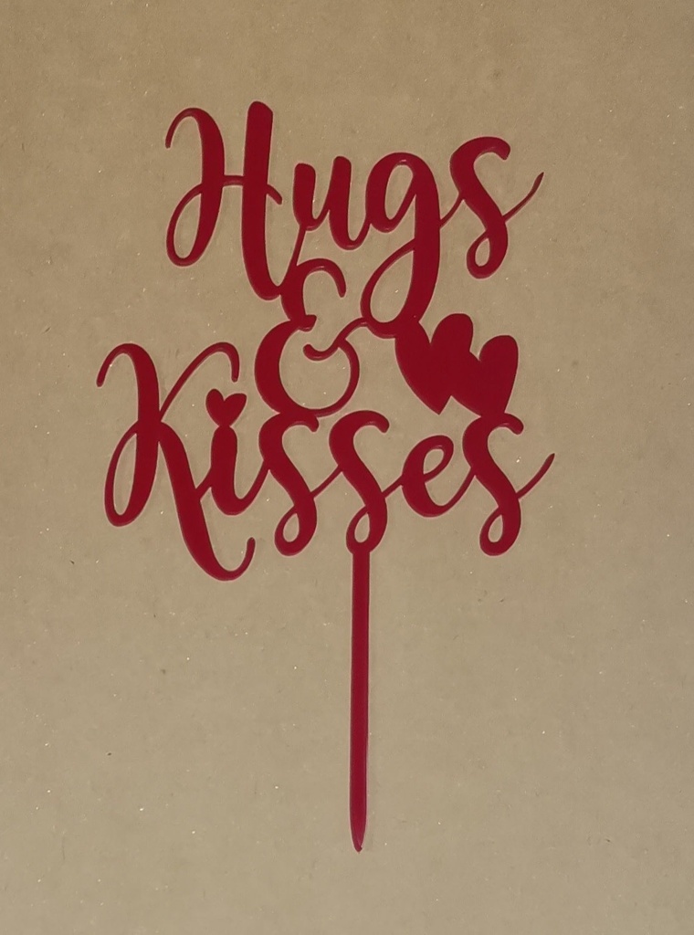 Cake Topper-Hugs & Kisses