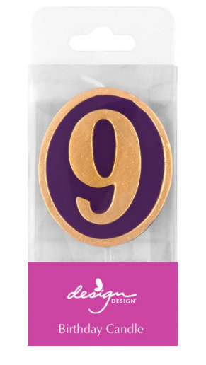 شمعة عيد ميلاد رقم 9 بتصميم "أوفيشن" الأنيق