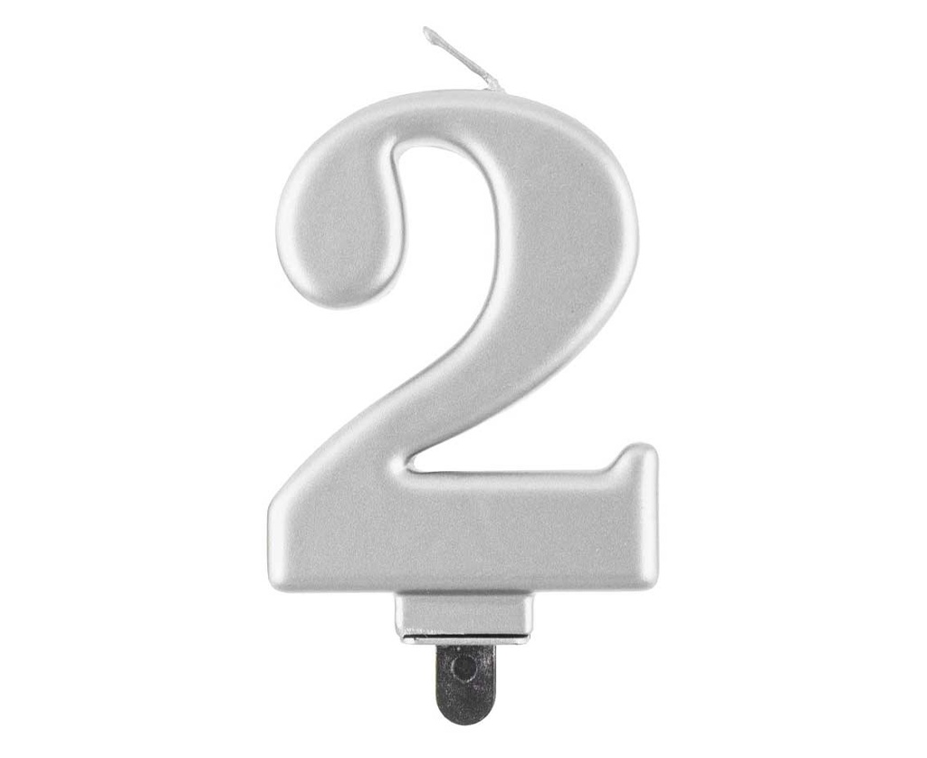 Candle Number 2-Silver
