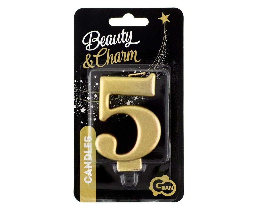 Candle Number 5-Gold
