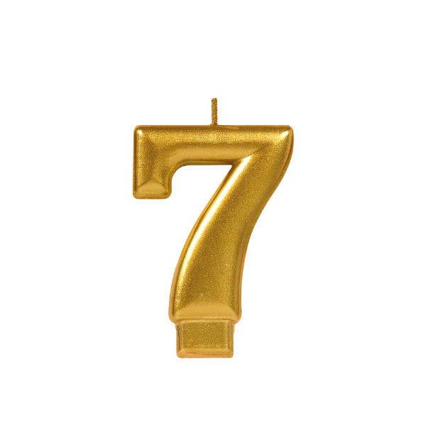شمعة عيد ميلاد رقم 7 ميتاليك