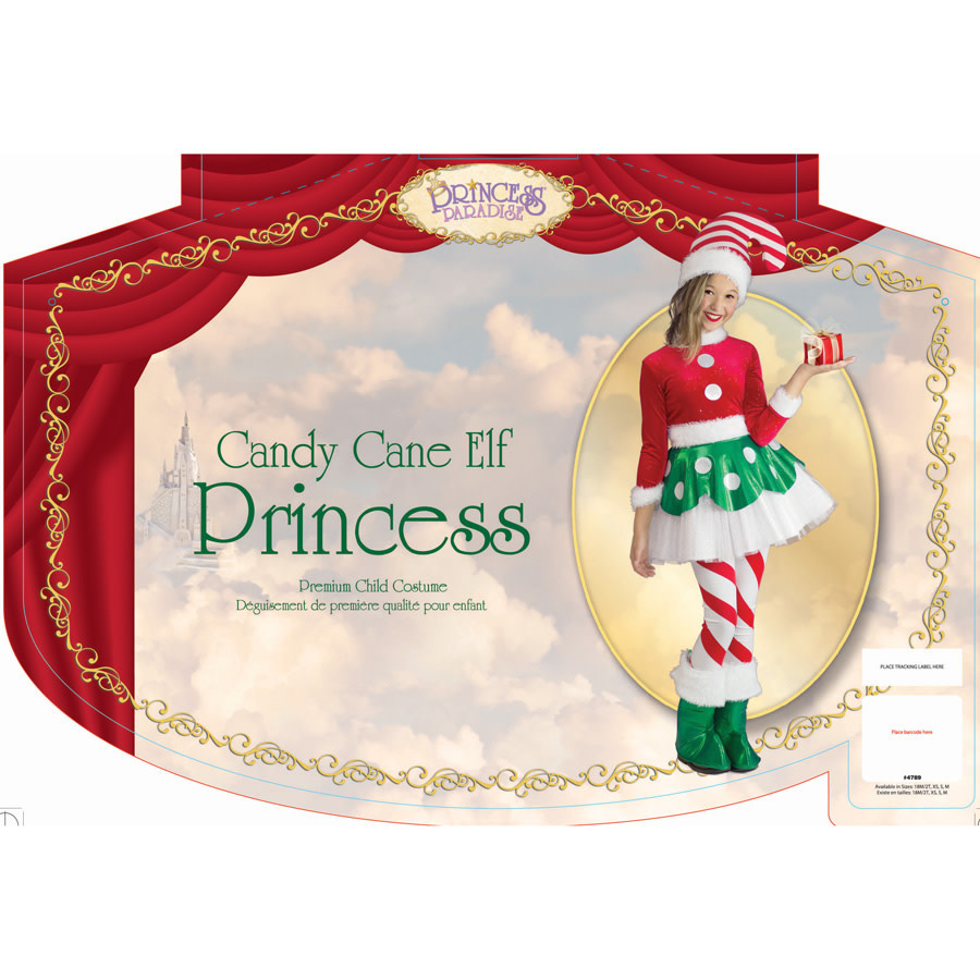Candy Cane Elf Princess M/Adult Holiday