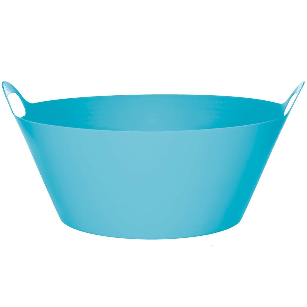 Caribbean Blue Plastic Party Tub Coolers & Serving Plates
