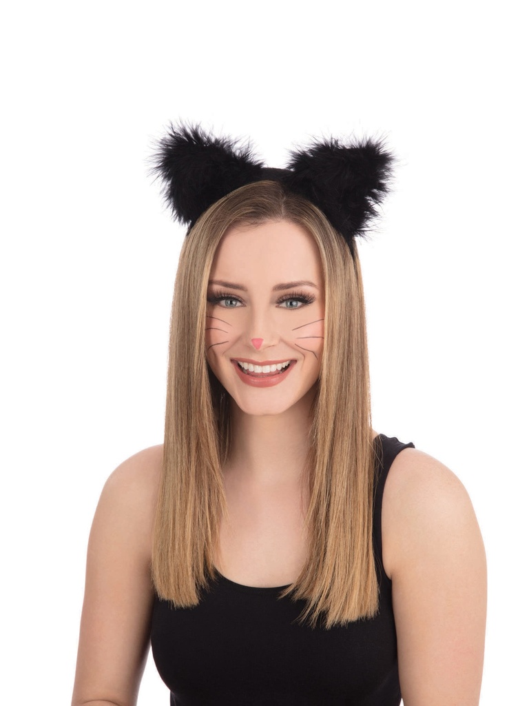Cat Ears Marabou On Headband