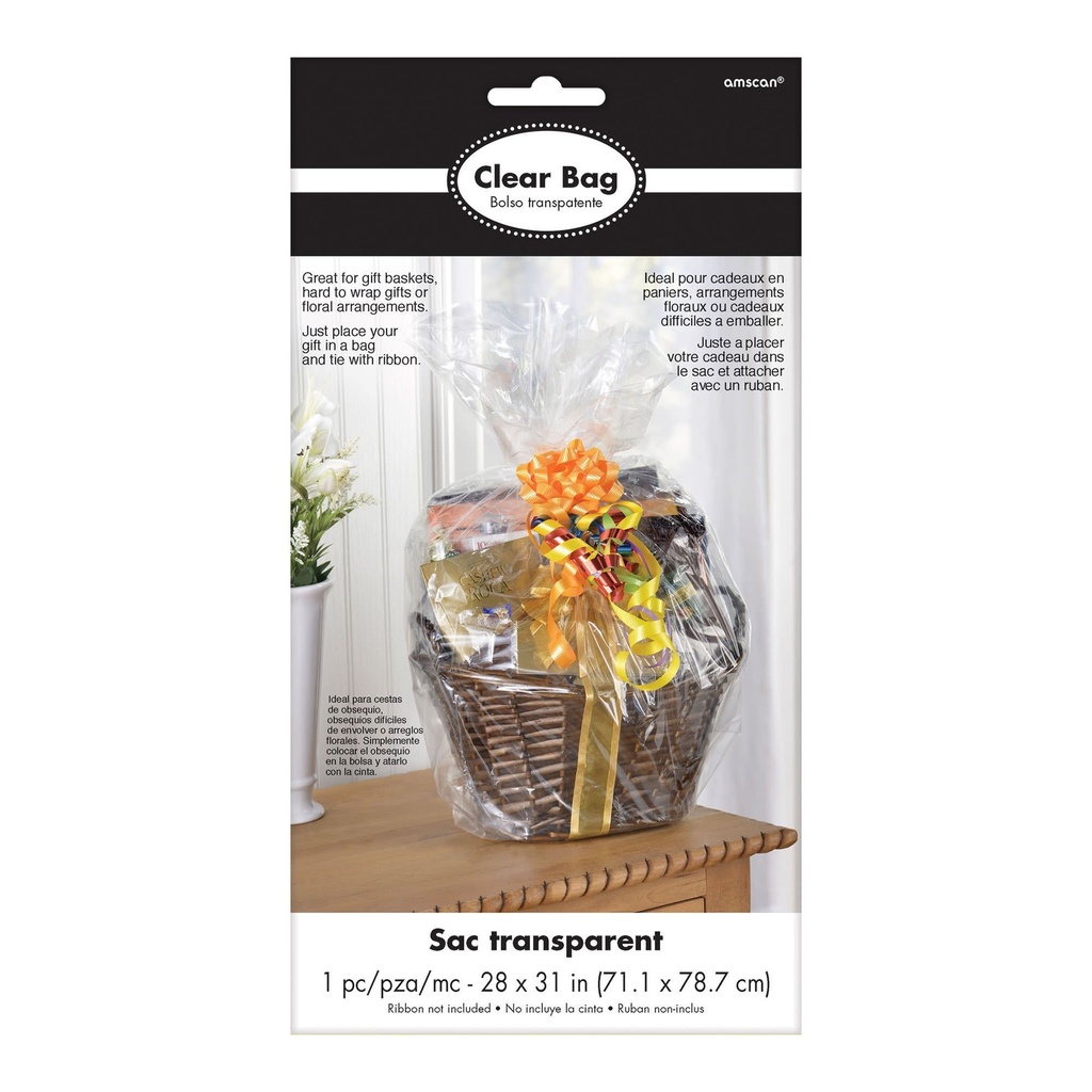 Cello Bag-Clear Plastic (31H x 28W x 6D) Inch