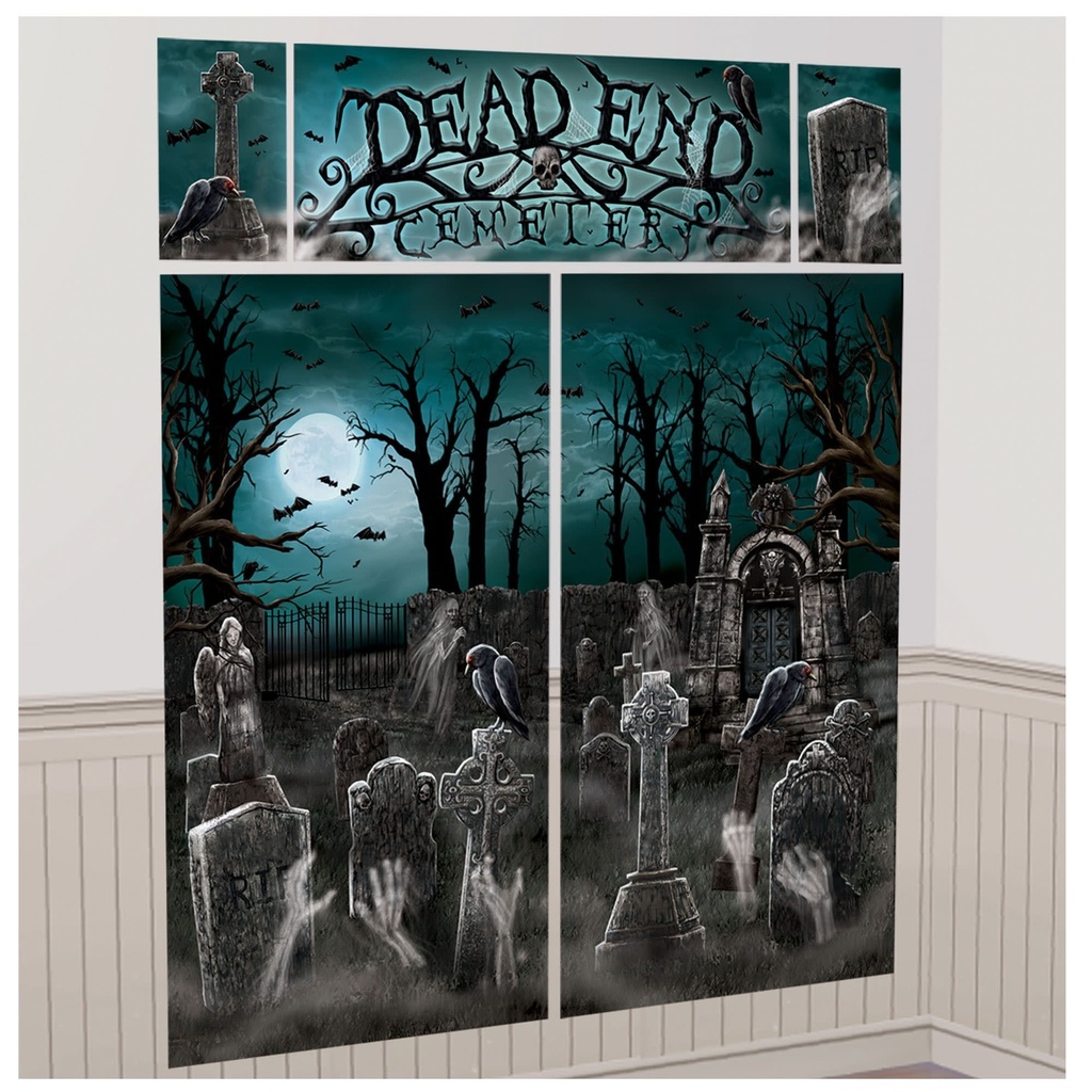 مجموعة تزيين الجدران لخلفية مشهد المقبرة