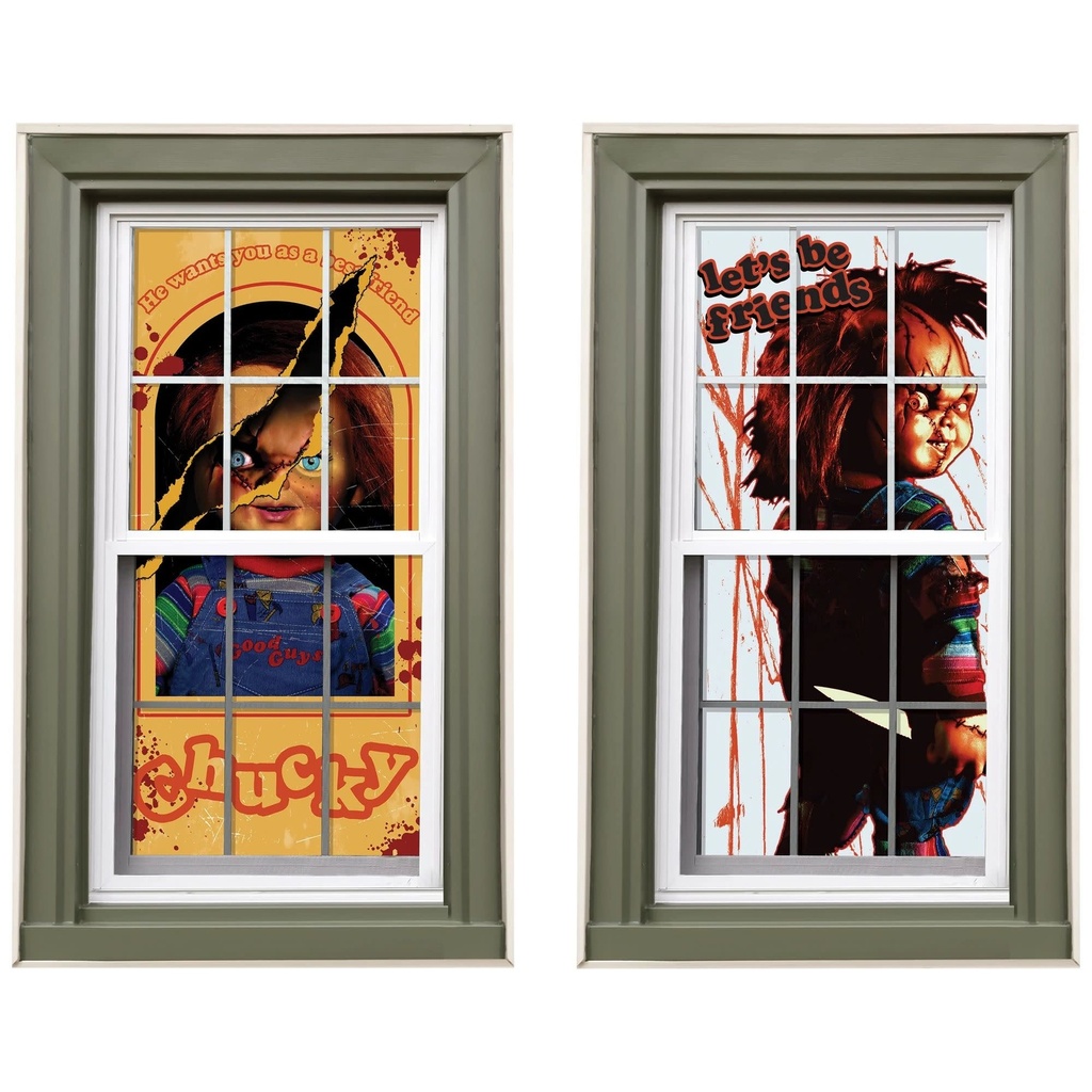 Child's Play Chucky Window Silhouettes Halloween