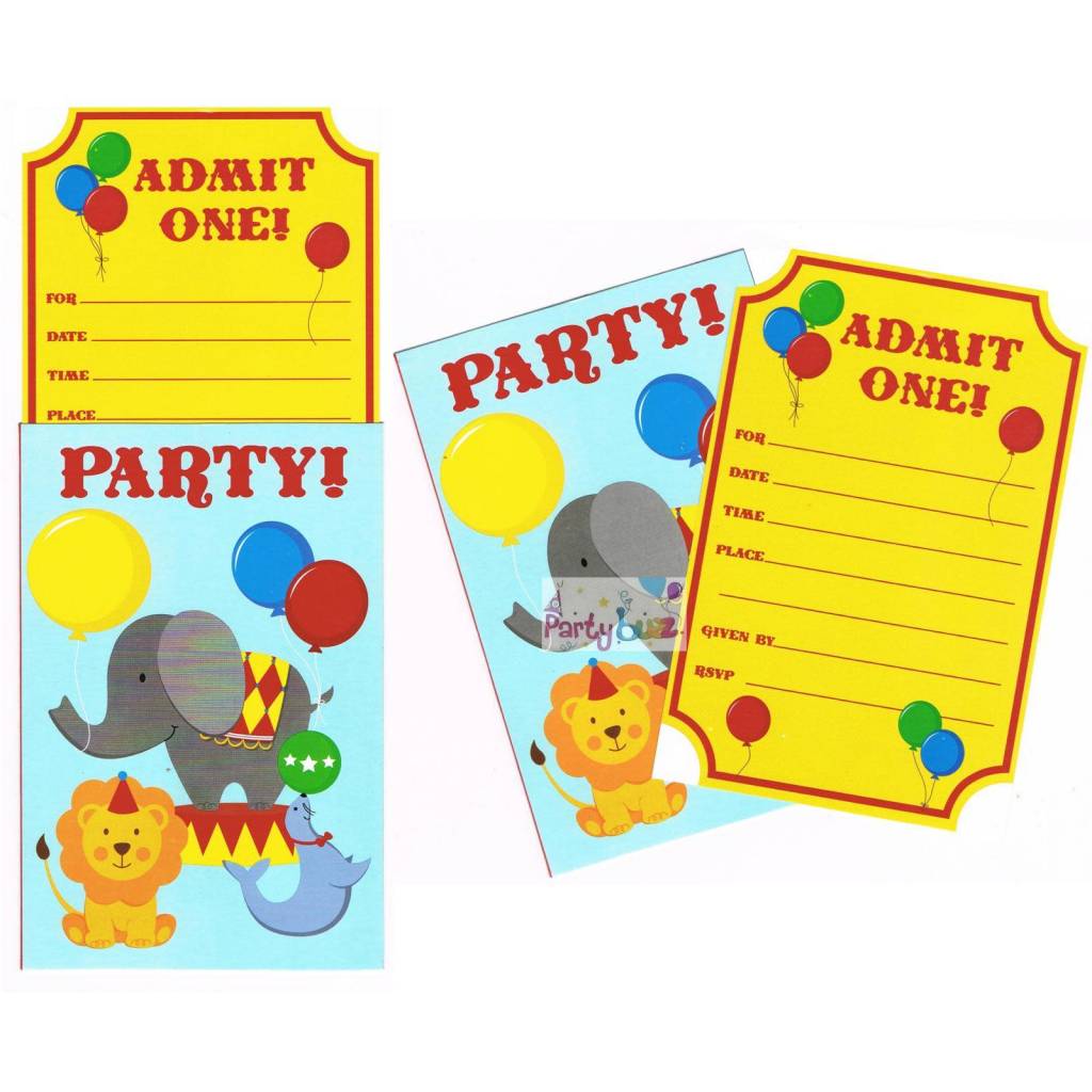 Circus Time - Invitations Circus