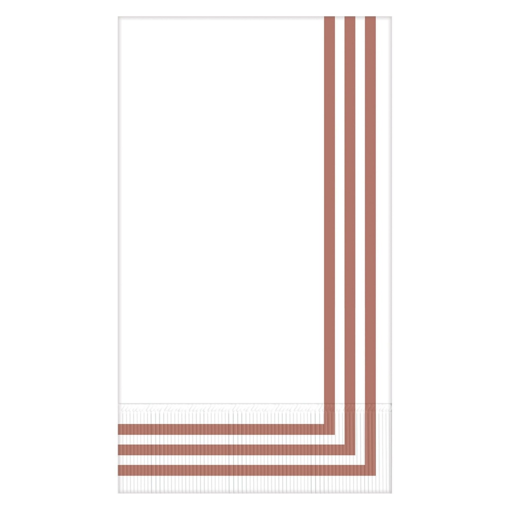 Classic Stripe Rose Gold Premium Guest Towels