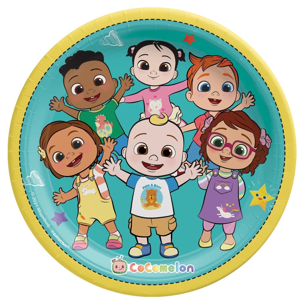 Cocomelon 9" Round Plates