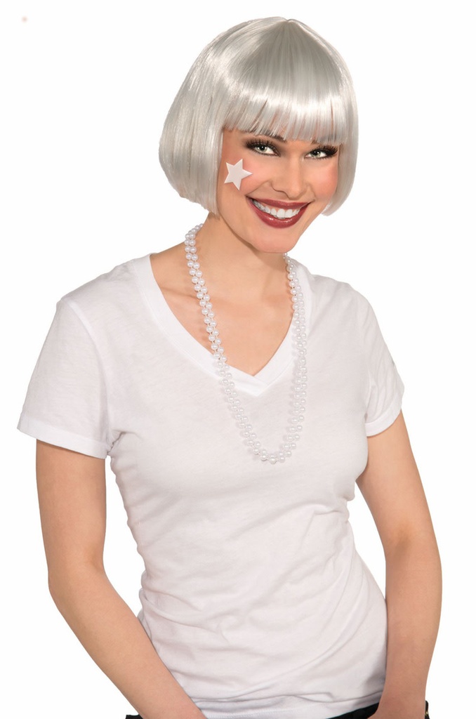 Colored Bob Wig-White