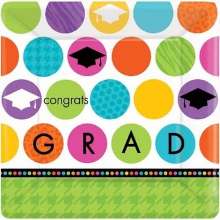 Colorful Commencement-10 Inch Plates 8/pk