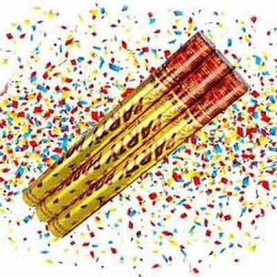 Gold 40CM Confetti Popper Streamer