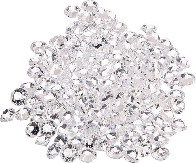 قطع ألماس القصاصات الورقية زنة ١ أونصة لون شفاف