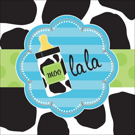 Cow Print Boy - Lunch Napkins