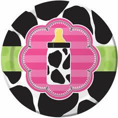 Cow Print Girl - 9" Plates