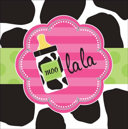 Cow Print Girl - Lunch Napkins