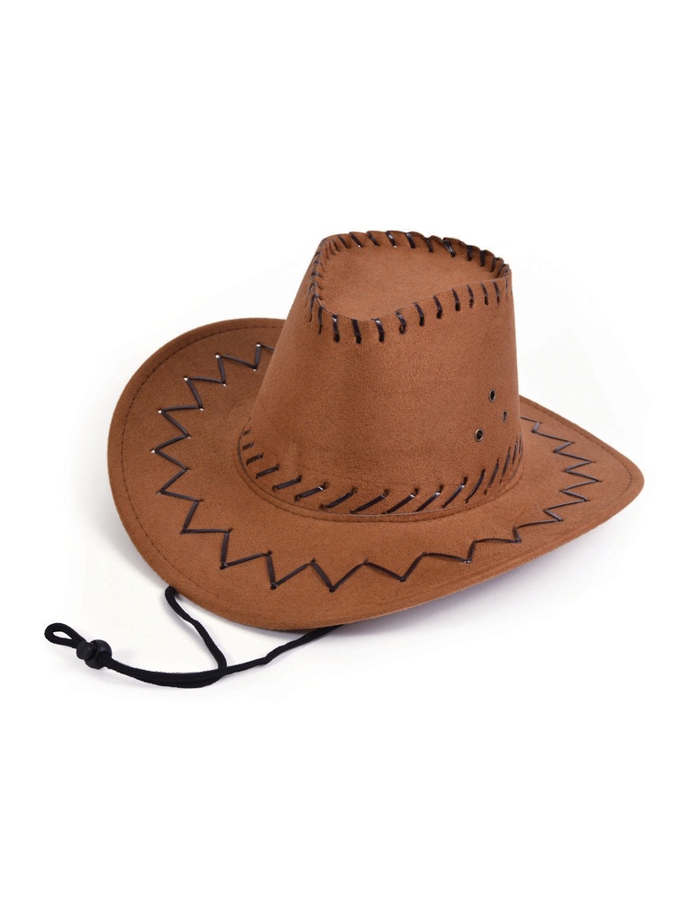 Brown Stitched Child Cowboy Costume Hat