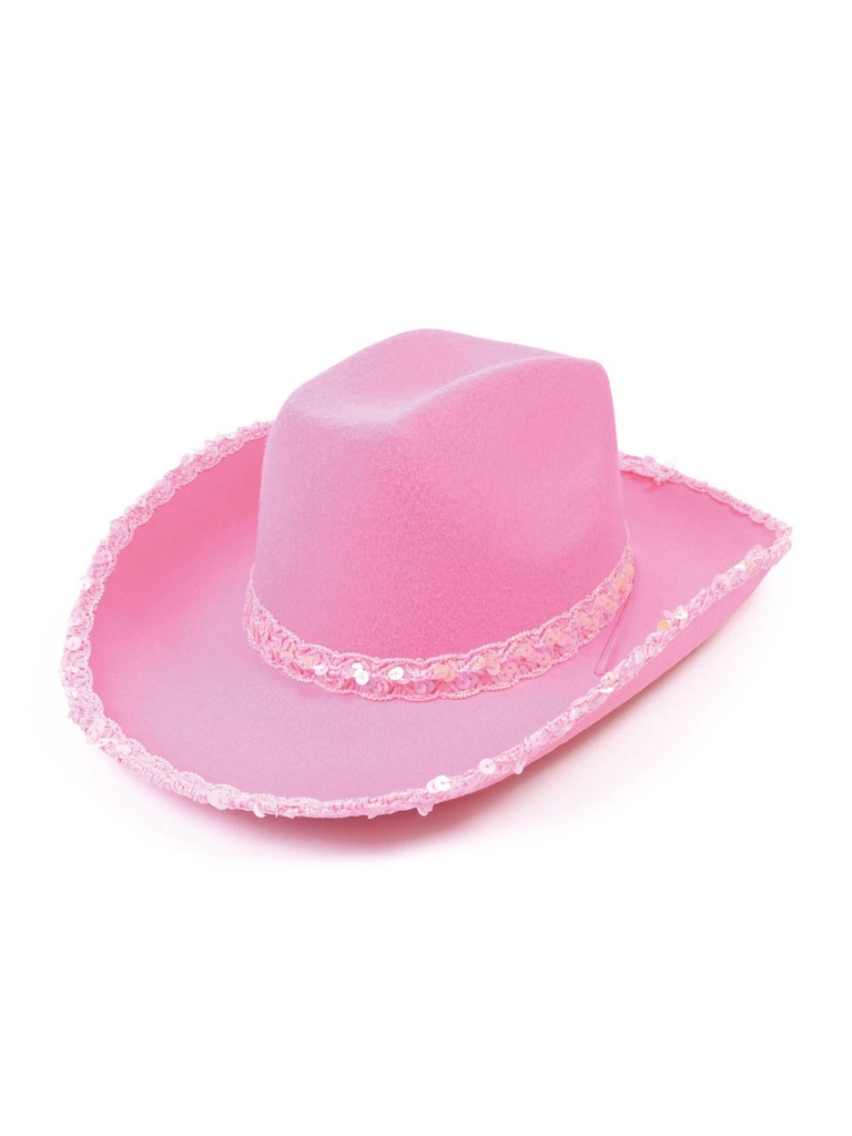 Pink Sequin Felt Cowboy Costume Hat