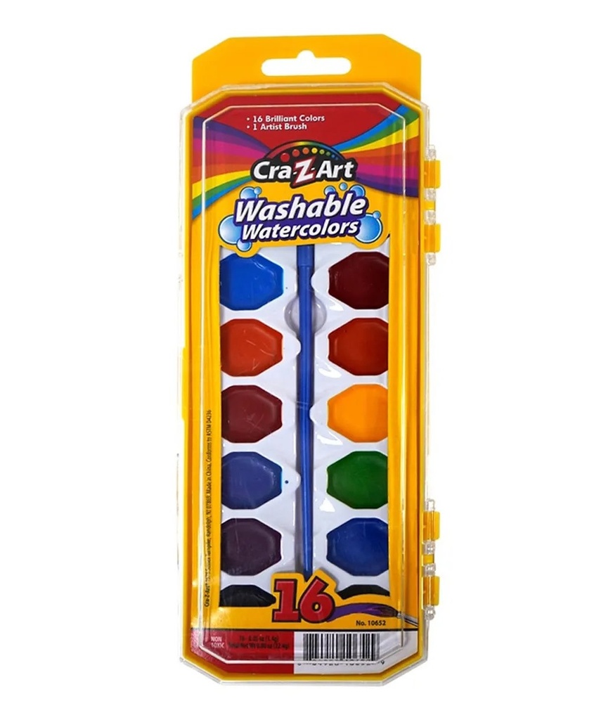 CraZArt 16 x Washable Water Colours Arts & Crafts