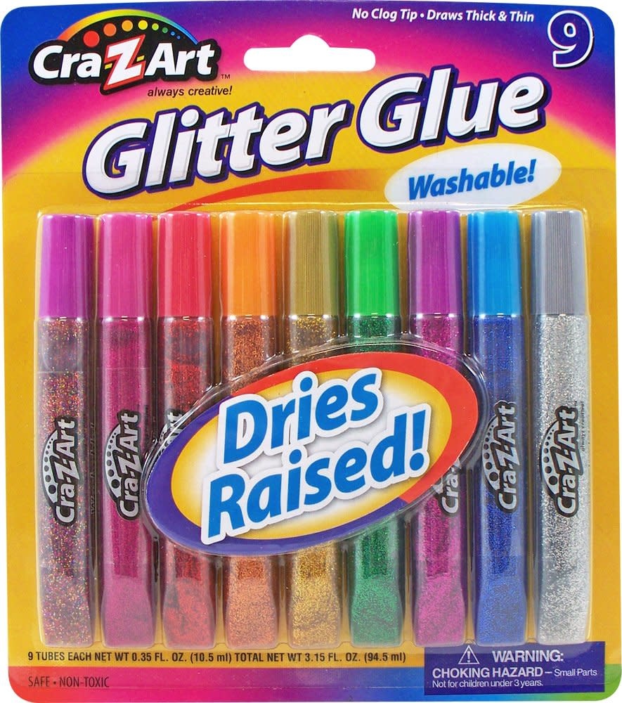 CraZart 9 x Washable Glitter Arts & Crafts