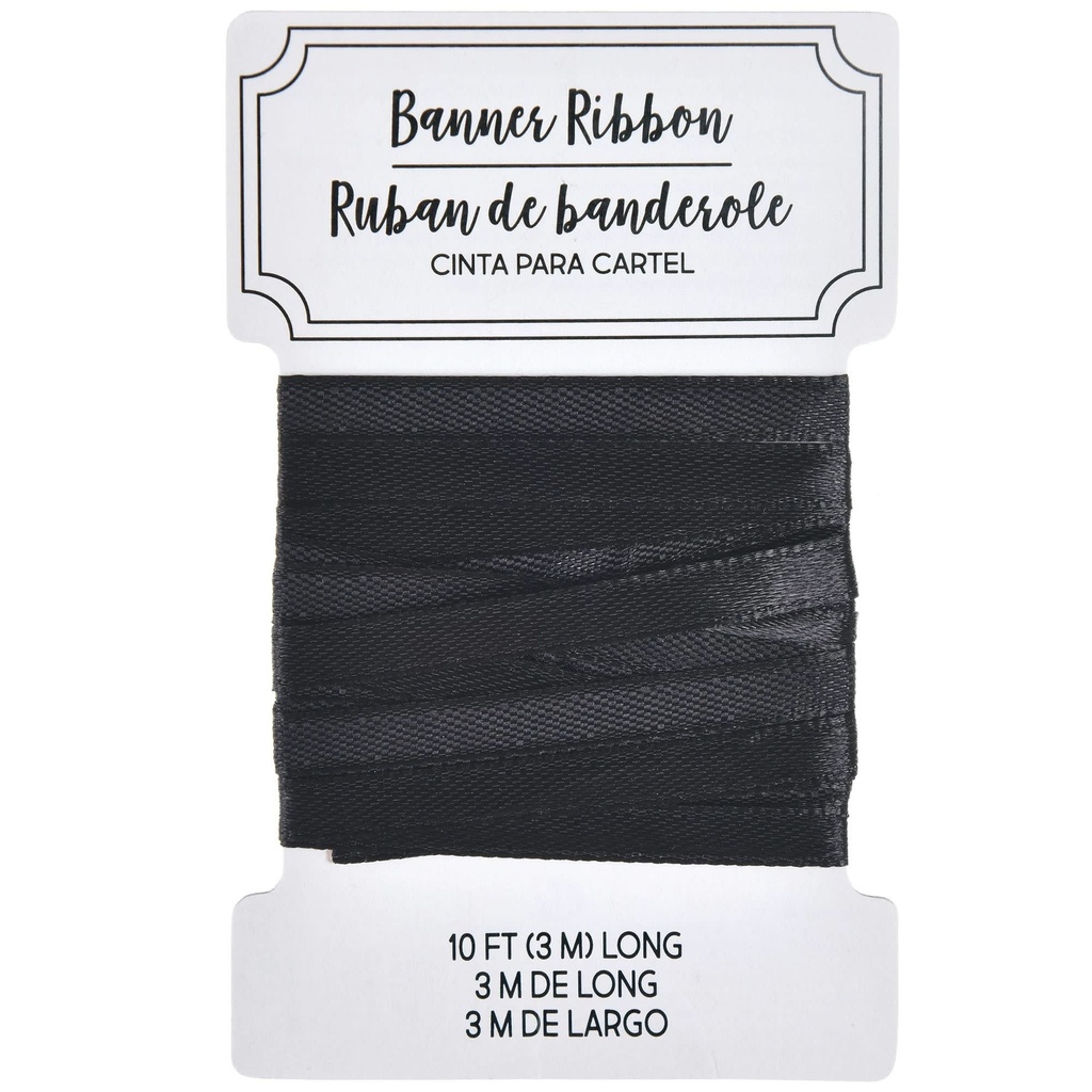 Create Your Own Banner- Ribbon Black