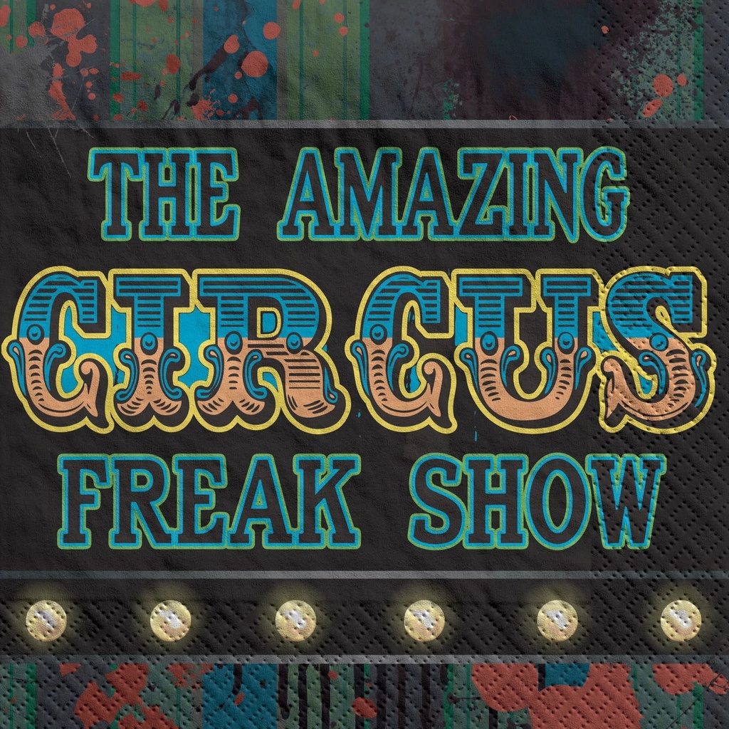 Creepy Carnival Blacklight Luncheon Napkins Circus