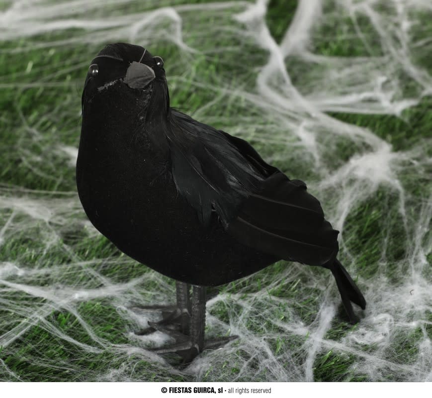 Crow With Feathers 25 Cm