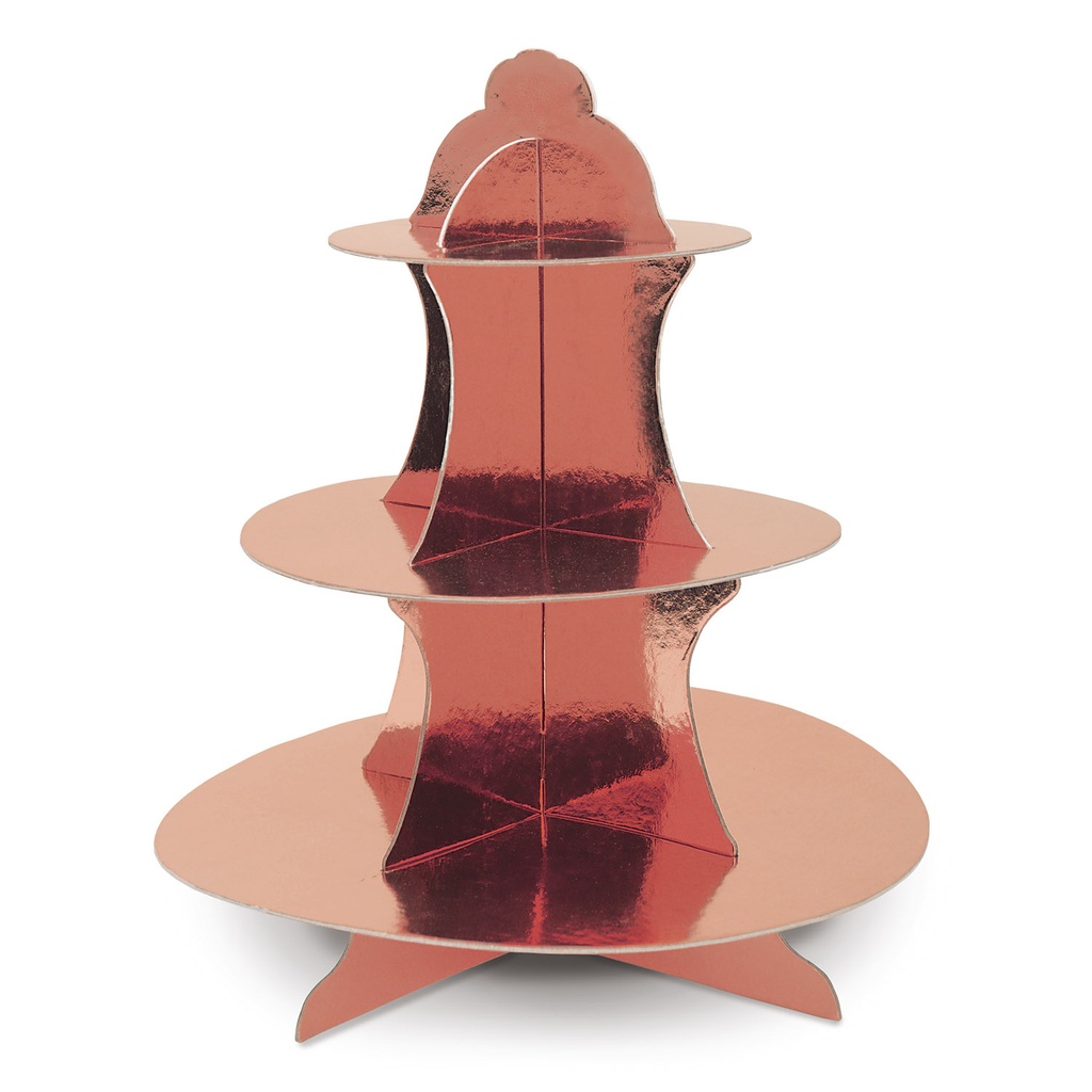 Cupcake Stand - Metallic Rose Gold 13Â½ Inch