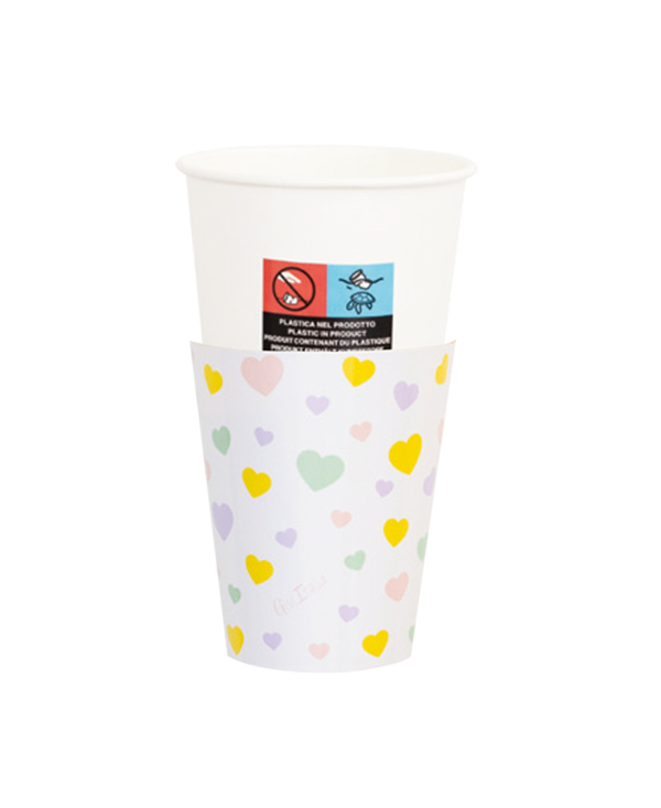 Cups & Wrapper 8/pk-Candy Hearts