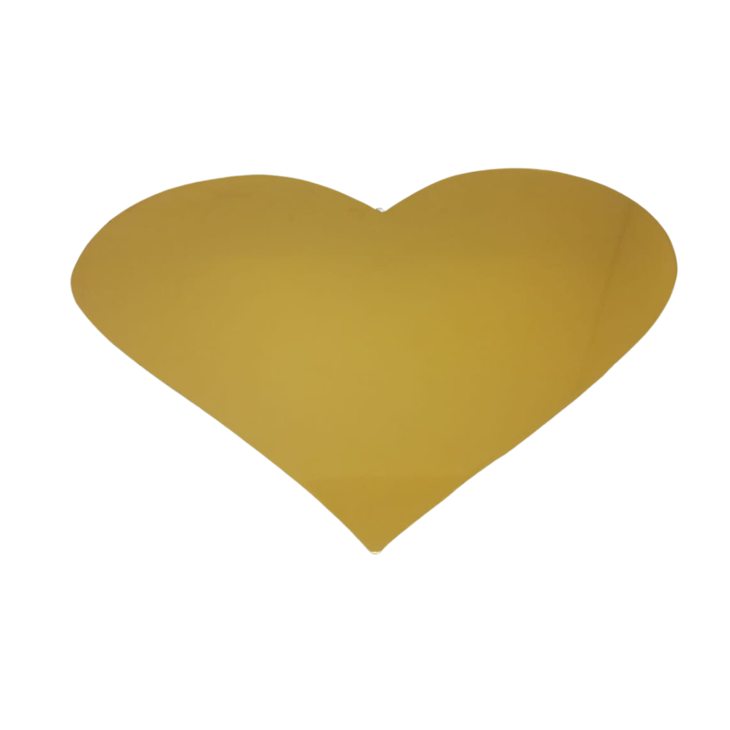 Cutout (40x24) Cm-Heart Red & Gold