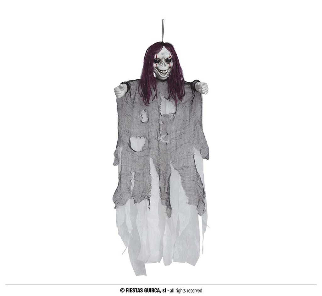 DOLL PENDANT WITH LILAC HAIR 90 CM