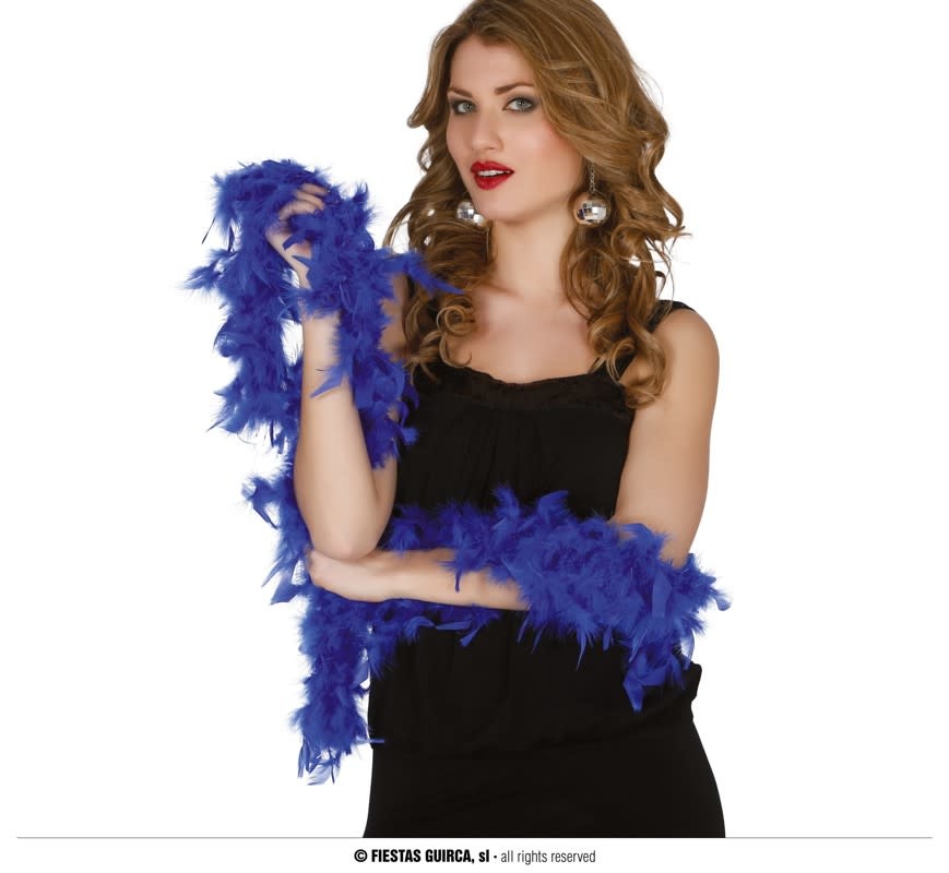 Dark Blue Feather Boa 1.80 Mts.(40 Grams)