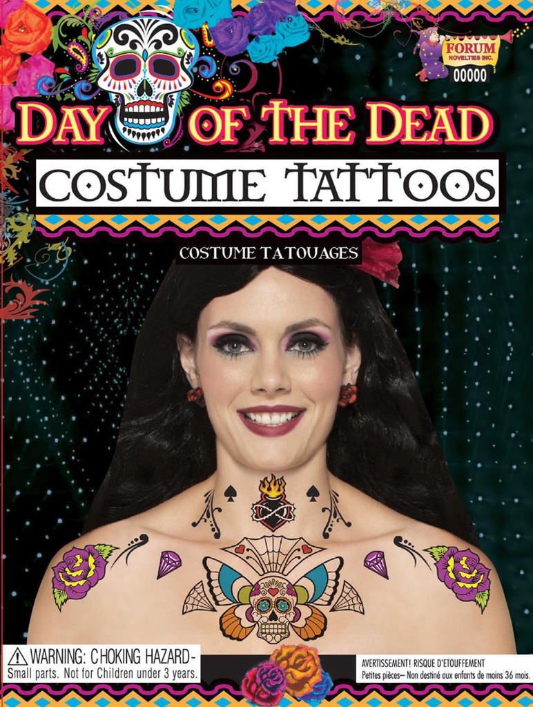 Day Of Dead Tattoo Body/Chest