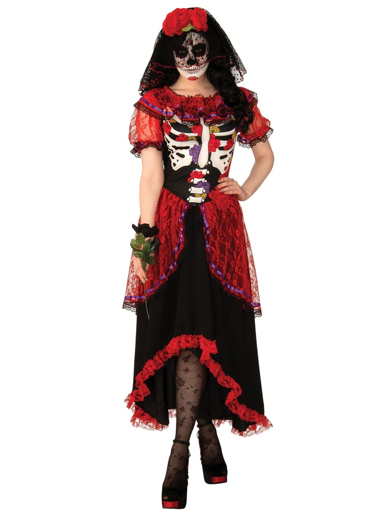 Day Of The Dead Women's Costume Scary & Villains