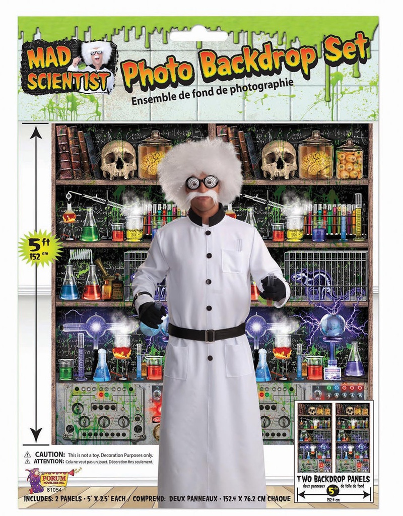 Deranged Scientist-Back Drop Halloween
