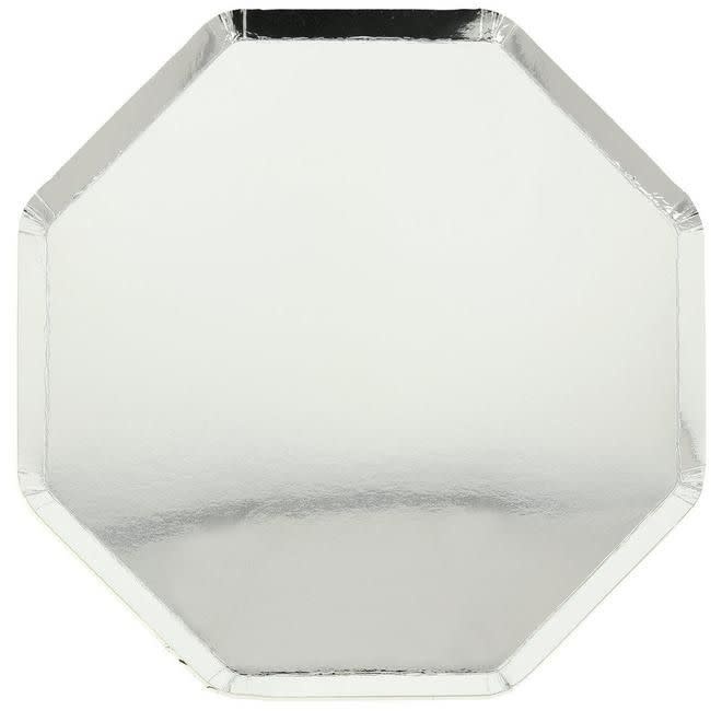 Dinner Plates (10.25x10.25) Inches 8/pk-Silver