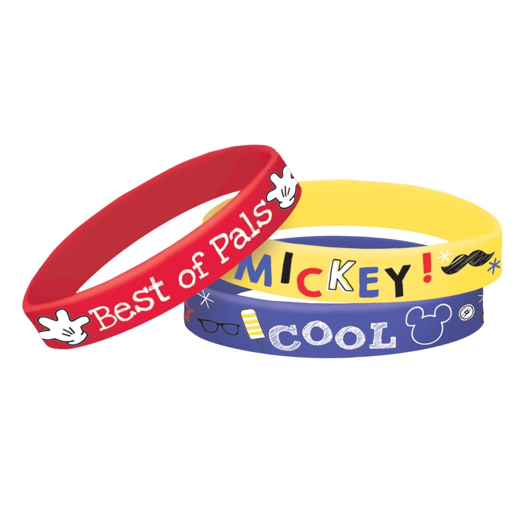 Disney Mickey on the Go Rubber Bracelets 6/pk