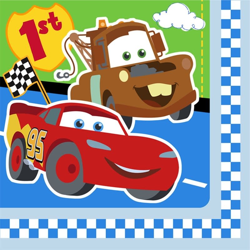 Disney Cars 1st Birthday - Lunch Napkins