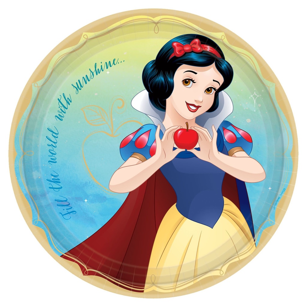 Disney Princess Round Plates, 9 Inch - Snow White