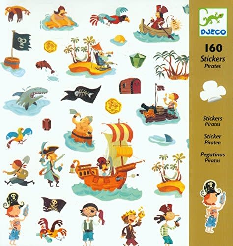 Djeco Stickers-Pirates Stickers & Tattoos