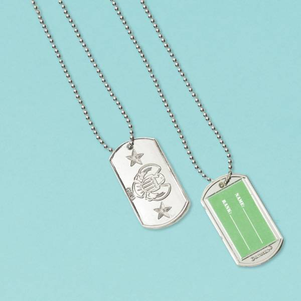 Dog Tag Electroplated - Camo 12 Pcs