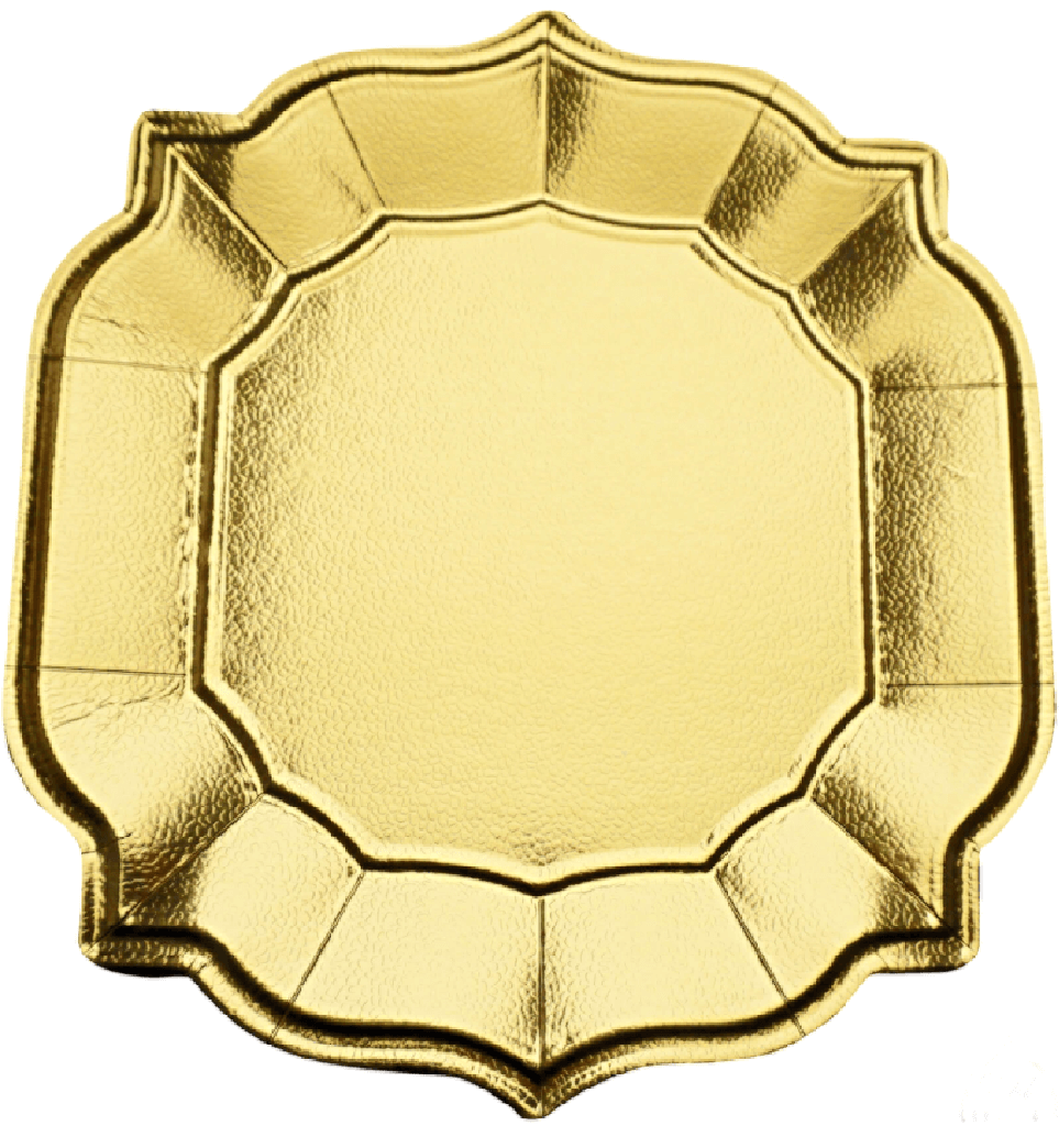 Dome Cardboard Charger - Shiny 4/pk